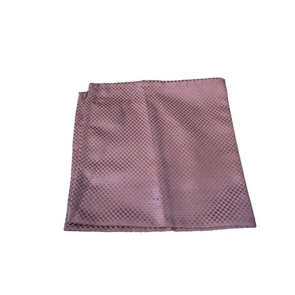 Cordoba Blackberry Woven Damask Check Polyester Blend Satin Napkins Four Vintage - Picture 3 of 8